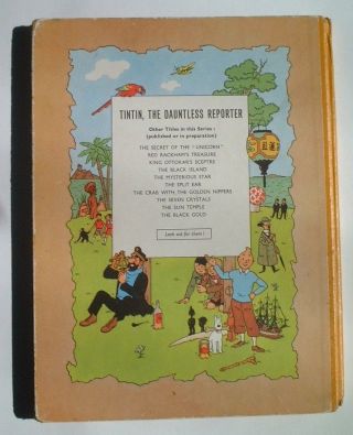 Tintin 1952 Casterman Red Rackham ' s Treasure Medallion First English Edition 2