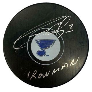 Garry Unger St Louis Blues Autographed Logo Puck With Inscription