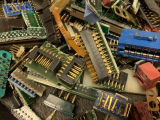 32oz Vintage Gold Plated Cpu Pins With Boards,  Scrap Gold Recovery