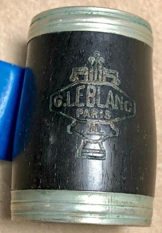 Exc Vintage Leblance Eb (?) Clarinet Barrel,  1.  58 " Overall Length,  Bore.  525 "