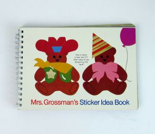 Rare Vintage 80s Mrs.  Grossman Sticker Idea Book - Stickers By The Yard (1982)