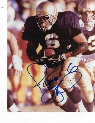 Jerome Bettis Pittsburgh Steelers Autographed Notre Dame Irish 8x10 Photo