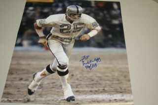 Oakland Raiders Fred Biletnikoff Signed 16x20 Photo Hof 1988 Afl Pose