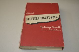 1984 Nineteen Eighty Four George Orwell Novel Red 1st Edition Usa 1949 Hc Dj Vtg