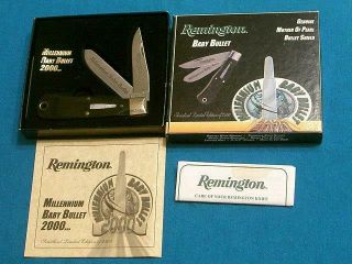 Vintage2000 Remington Umc Usa Re18887 Millennium Baby Bullet Trapper Knife R1173