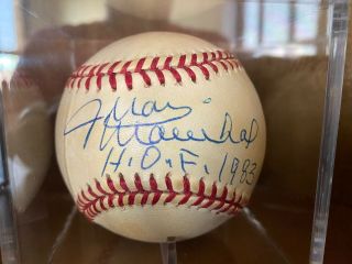 Giants Hall Of Famer Juan Marichal Signed Baseball With Hof 1983 - Tristar