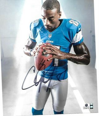 Calvin Johnson Detroit Lions Autographed 8x10 Grip Photo