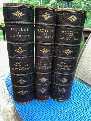 Robert Tomes (vol 1&2) Battles Of America Sea And Land Vol 1,  2 & 3 Leather 1878