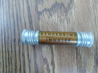 Antique/vintage Benzedrine Brand Of Amphetamine Inhaler