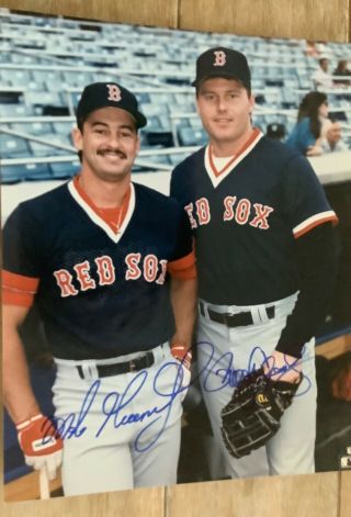 8” X 10” Color Photo Boston Red Sox Roger Clemens & Mike Greenwell