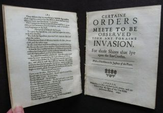 2x ENGLISH CIVIL WAR Pamphlets 1642 SCHOOLE - MASTER ARTILLERY Foraine Invasion 3