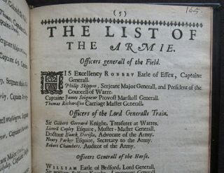 English Civil War 1642 Royalist & Parliament Army Lists Ships Regiments Troops