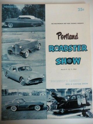 Vintage 1962 Portland Oregon Roadster Show Official Program 6rd Annual