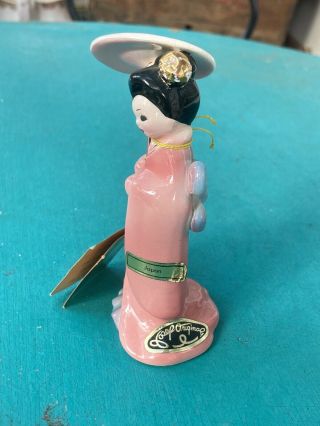 Vintage Josef Originals Oriental Geisha Girl Lady w/ Umbrella Figurine JAPAN 2