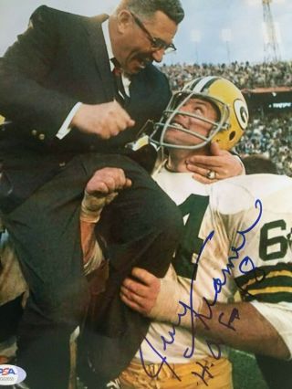 Jerry Kramer Signed 8x10 Green Bay Packers Photo Psa/dna Nfl Vince Lombardi