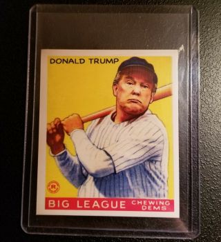 2020 Donald Trump Vintage 1933 Goudey Style Aceo Art Baseball Card 01/50