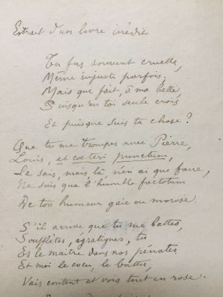 Paul Verlaine / Jadis et Naguère Nouvelle edition 1891 inscribed to Guy Signed 3