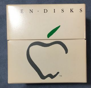 10 Vintage  400k Apple Macintosh 3.  5 " Floppy Disks In " Picasso " Box