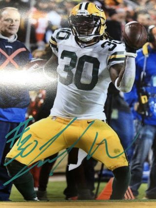 Jamaal Williams Autographed Green Bay Packers 8x10 Photo Gameday Holo Z