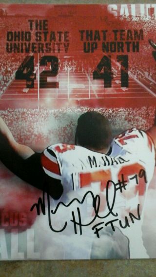 Marcus Hall Autographed Signed 8x10 Picture Ohio State Buckeyes F.  T.  U.  N