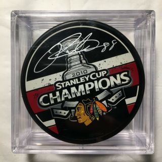 Chicago Blackhawks Patrick Kane 88 Signed 2010 Stanley Cup Champions Puck