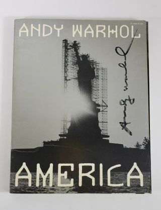 Andy Warhol America 1st Ed.  1985 Softcover Signed X2 Art B&w Photography