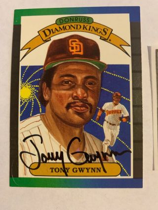 Tony Gwynn Signed Card Auto Autograph With Scoreboard And Stamp