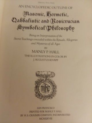 The Secret Teachings of all Ages by Manly Palmer Hall on Masonic and Philosophy 3