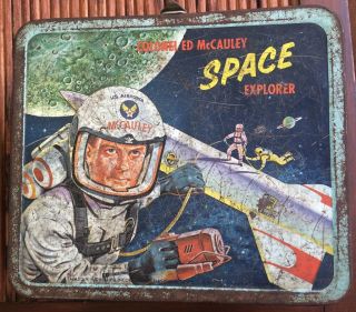 Vintage 1960 Colonel Ed Mccauley Lunch Box Us Air Force Space Explorer