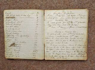 1855 Hand Written Victorian Cookery book 76 pages manuscript Recipes Anne Anniss 3