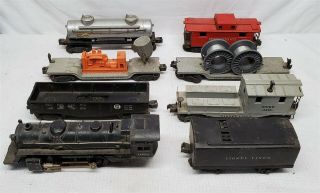 Vintage Lionel 1654 Steam Engine Set With Tender & Cars