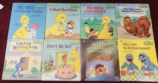 Vintage Sesame Street Growing - Up Books - 8 Book Set Golden Book