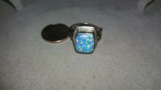 Vintage Native American Opal Ring Sterling Silver By Ott & 5 Segmented Necklace