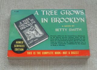 Armed Services Edition A Tree Grows In Brooklyn By Betty Smith 1943