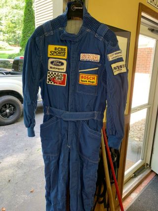 Vintage Stand 21 Nomex 2 Layer Driving Suit Size 40 With Patches