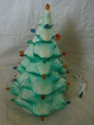 Vintage Union Products Inc.  Light Up Christmas Tree,  Plastic Blow Mold,
