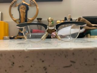 Very Stylish Vintage Jfk Style 1960s Reading Glasses.  Unisex But Small.