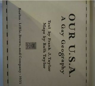 Our U.  S.  A.  : A Gay Geography (1st Ed) by Frank J Taylor 3