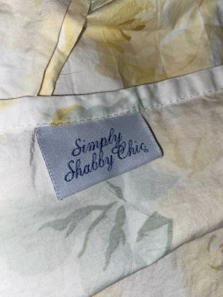 Vintage Simply Shabby Chic Roses Yellow Ruffled Shower Curtain 3