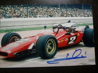 Mario Andretti Authentic Hand Signed Autograph 4x6 Photo - Race Car Legend
