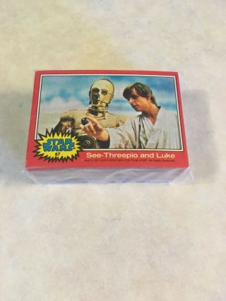 Vintage 1977 Topps Star Wars Red Series 2 Complete 66 Card And 11 Sticker Set