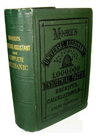 Antique Cookbook Farm Guide 1882 Home Medical Bees Soap Wood Metal Work Mechanic