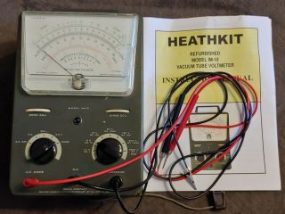 Vintage Heath Vacuum Tube Voltmeter Model Im 10.