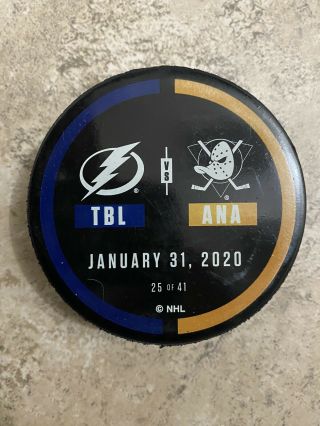 Anaheim Ducks Warm Up Puck Vs Tampa Bay Lightning 1/31/20