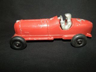 Vintage 1949’s/50’s Hubley Kiddie Toy Diecast Indy Red Metal 5 Race Car 457.