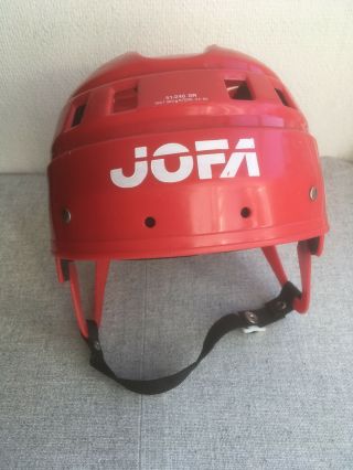 Red Jofa Ishockey Helmet 24651.  Vintage 70’s.  Senior Size