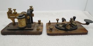 Vintage Signal Electric Mfg Co Morse Code Telegraph Key & Sounder