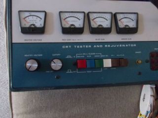 Vintage Heathkit Crt Tester And Rejuvenator,  With Adapters