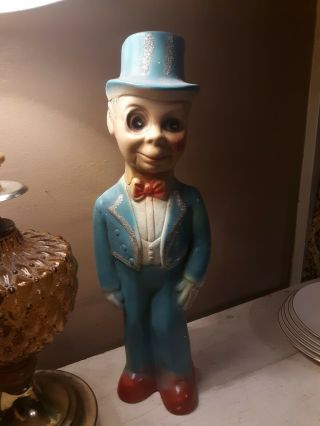 Vintage Charlie Mccarthy Chalk Ware Figurine Carnival Prize 15.  5 " Tall