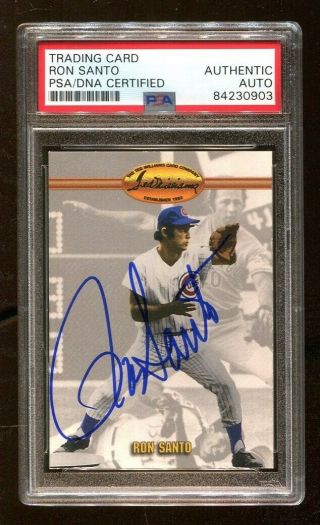 Ron Santo Signed 1994 Ted Williams Card 23 Autographed Cubs Psa/dna